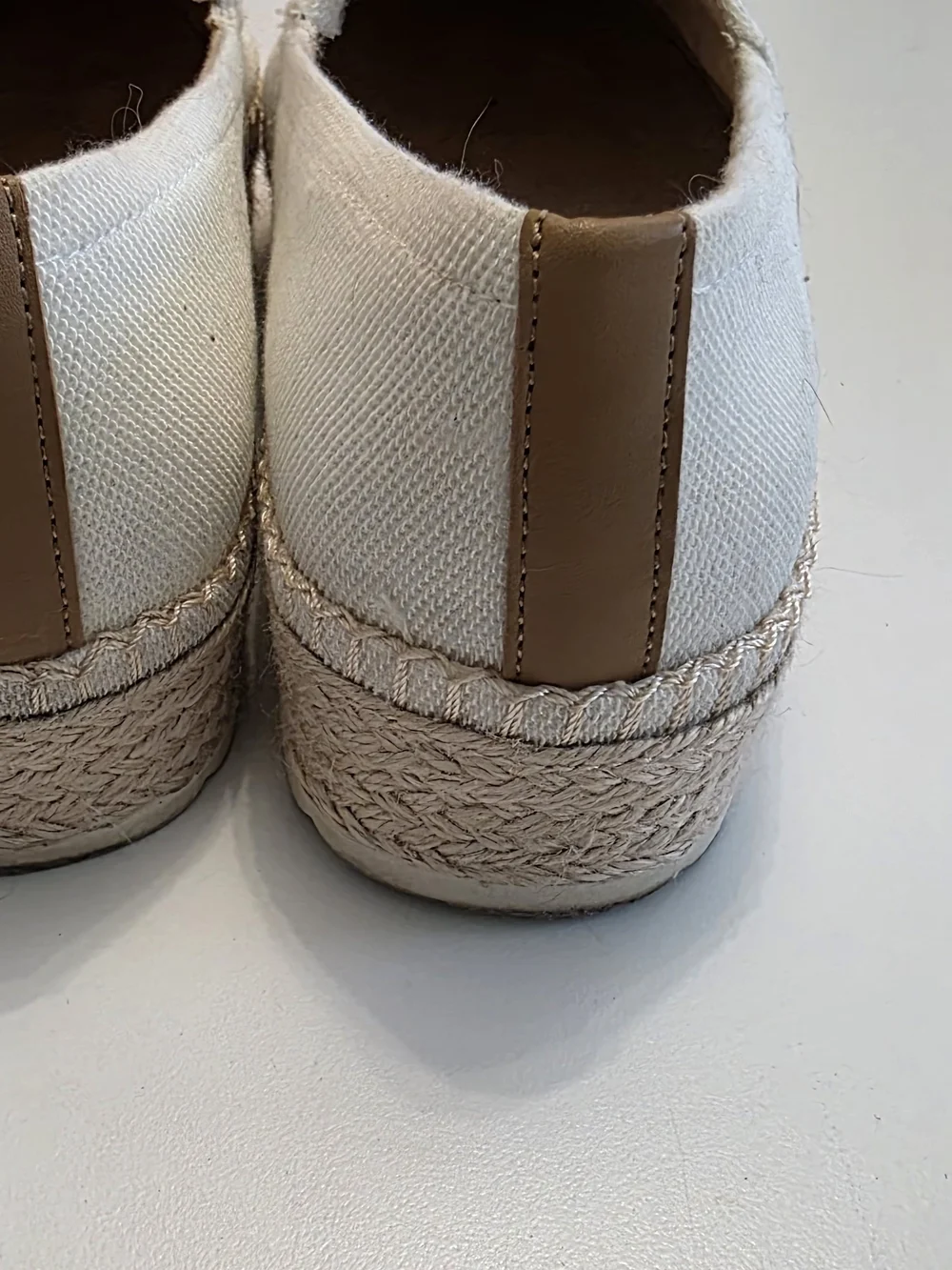 Dr. Scholl's Cream Canvas Slip-On Espadrille Flats